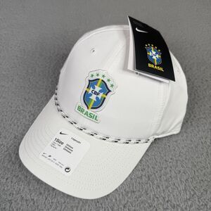 Brazil National Team Hat White Nike Golf Legacy 91 Strap Back Cap CBF Soccer NWT